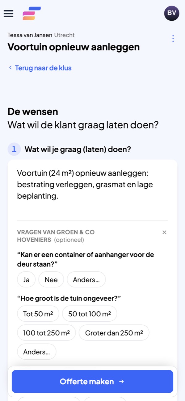 De wensen, met jouw eigen vragen